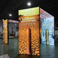 Expositor de Alta Calidad con Forma de Puerta, de Montaje Rápido, Portátil, de Aluminio, para Ferias Comerciales, con Caja de Luz