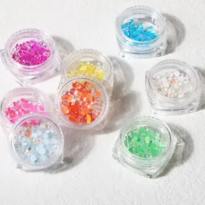 1 boîte de perles naturelles en cristal, perles sirène grises, or Rose, Mini aurore, petite perle de Caviar, pour ongles décorations en 3d