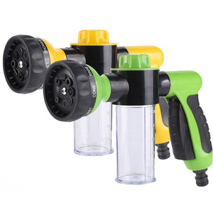 Pistolet à mousse pour tuyau d'arrosage, lavage de voiture, 8 modes de pulvérisation réglables - Product Image 1