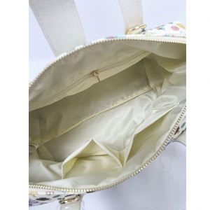 กระเป๋าโท้ทสะพายข้างลายการ์ตูนรูปหัวหนูสีทอง พร้อมสายปรับระดับได้ กันน้ำ และเป็นมิตรกับสิ่งแวดล้อม ทำจากไนลอน - Product Image 5