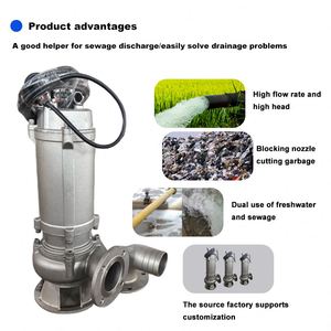 380v Non-Clogging Dirty Waste Water Drainage Sludge Centrifugal Waste Sewage Suction <b>Pump</b> for Basement Sewage Discharge - Product Image 5