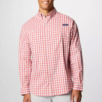 Camisa de pesca hawaiana de camuflaje para hombre con botones, de poliéster, con protección UPF 50 y SPF 50, con bolsillo.