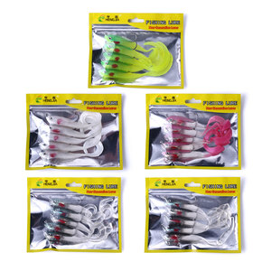 NEWUP 5 pz/borsa acqua dolce acqua dolce morbido richiamo di <span class=keywords><strong>pesca</strong></span> artificiale branzino richiamo di <span class=keywords><strong>pesca</strong></span> - Product Image 2