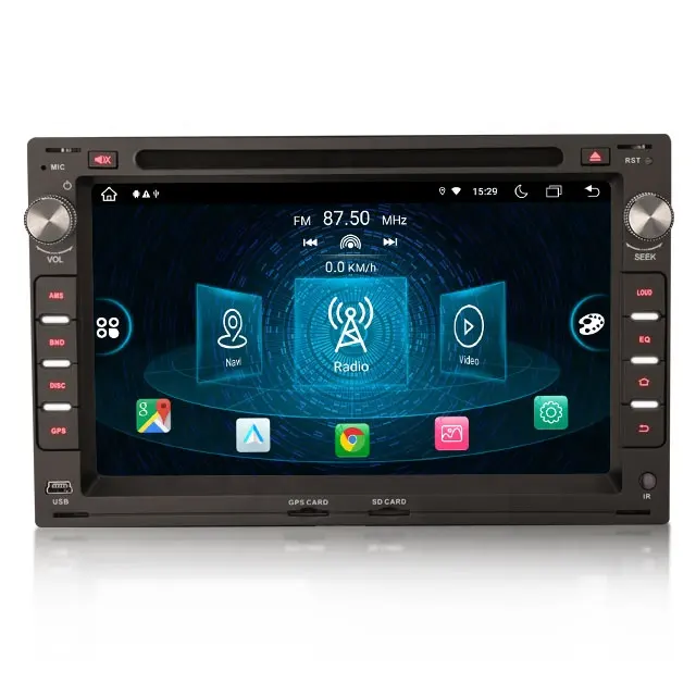 Erisin ES8909V7インチAndroid11ワイヤレスCarPlay Auto DSP TPMS 4GDVRカーラジオ (VW Bora Passat Seat Skoda用)