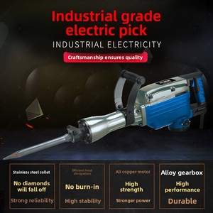 Martello Demolitore Elettrico Industriale <span class=keywords><strong>da</strong></span> 2200W, 65/95/158 mm, 22 kg, per Calcestruzzo e Strade, Modello Esagonale - Product Image 2