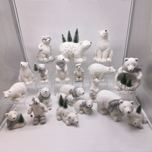 Figuras de Cerámica de Animales Hechas a Mano y Personalizadas de Fábrica, Adornos Navideños, Osos Polares en Venta - Product Image 1