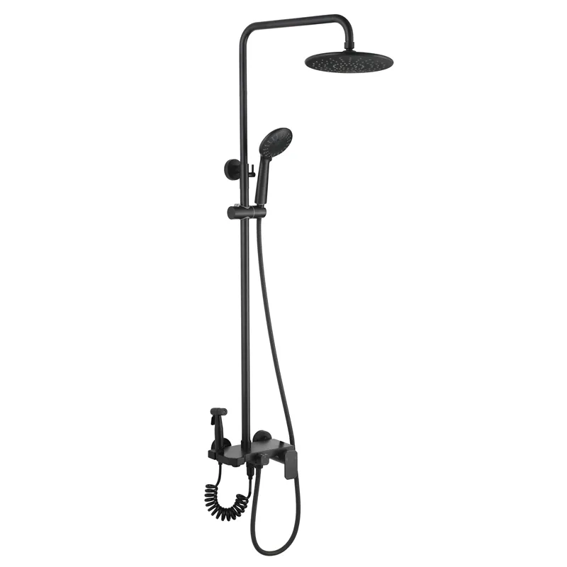 Ensemble de douche carré bain douche mitigeur robinet contemporain mural salle de bain douche robinet haute qualité 304 acier inoxydable