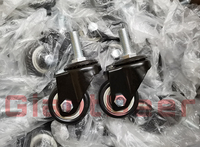 Nouveau Design Pivotant Noir PVC Meubles Roulette 1.5 Pouces 2 Pouces 2.5 Pouces