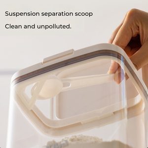 Caja de almacenamiento de plástico a prueba de humedad para el hogar de cocina para granos secos, varios granos, harina, arroz, contenedor de alimentos - Product Image 2