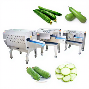 Machine à découper et à trancher à bande transporteuse à changement facile pour courgettes, melons, luffas, ciboules, aubergines et concombres - Product Image 1