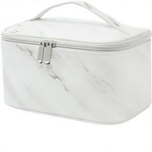 Free Sample Women's Vintage Aluminum Nail Polish Organizer <b>Travel</b> <b>Case</b> with Zipper Closure Large Capacity Detachable Storage Bag - Product Image 1