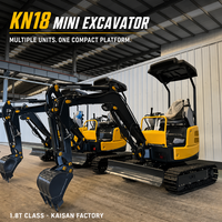 Mini-excavatrice KAISAN 1,8 tonne 3 tonnes, moteur EPA à faibles émissions, pour travaux municipaux et développement de parcs