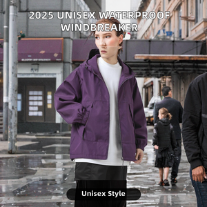 New Autumn Men Women Outdoor <b>Waterproof</b> Canvas Zipper Hooded <b>Jacket</b> Oversized Windproof <b>Thin</b> Unisex Solid Loose Casual - Product Image 2