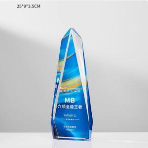 Plaque de trophée de prix <span class=keywords><strong>immobilier</strong></span> personnalisé impression couleur en cristal du fabricant chinois sculpté avec la technique de gravure en forme de chauve-souris - Product Image 6