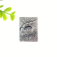Sculpture artisanale en obsidienne dorée et argentée de haute qualité, 3-5 cm, thème lune, hibou, animal, œil de dragon, pour décoration énergétique, cadeau en cristal