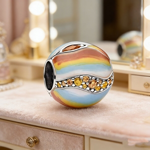 Panjia S925 Plata, Decoración de Cadena con Diseño del <span class=keywords><strong>Sistema</strong></span> <span class=keywords><strong>Solar</strong></span> (Saturno, Marte, <span class=keywords><strong>Mercurio</strong></span>), Regalo DIY, Fabricante, Venta al por Mayor - Product Image 3