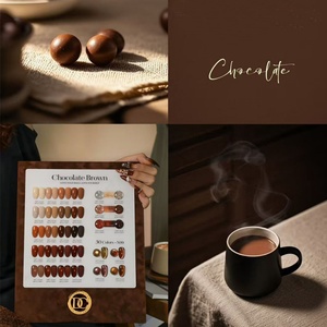 Hot Sale Autumn and Winter Series Caramel Chocolate Color Tpo Hema Free Uv <b>Nail</b> <b>Gel</b> <b>Set</b> 30 Color Distribution Display Board - Product Image 4