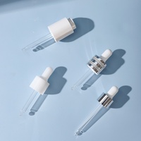 Toptan yeni tasarım kare uçucu yağ Serum şişeleri 15ml 30ml 50ml 100ml şeffaf cam damlalık şişe ile ambalaj kutusu