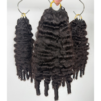 Cheveux humains 100% naturels en vrac pour tresses au crochet, extensions de cheveux bouclés birmans noirs naturels, fournisseur d'usine de Xuchang