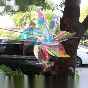 Illusionary Outdoor PVC 4 Leaf Windmill Christmas Decorations Shopping Malls Lawns Holiday Ornament Season Party Decorations