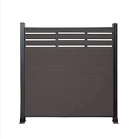 Panneau de clôture extérieur étanche en WPC co-extrudé, design européen, durable, pour jardin, cour, clôture en plastique pour périmètre de maison et utilisation en parc