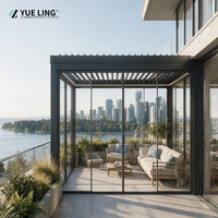 Toit à persiennes en aluminium sur mesure OEM B2B pour les constructeurs et les entrepreneurs, pergola de cour résistante aux intempéries, pergola d'ombrage
