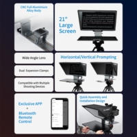 Téléprompteur pliable FEELWORLD TP21 de 21 pouces, prend en charge les appareils de 21,5 pouces, horizontal et vertical, télécommande, OEM, directement de l'usine