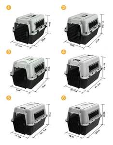 Oem Iata vliegtuigtransportbak plastic kattenbak luxe grote kennel op wielen huisdier reisdrager kooi hoge zware hondenbench - Product Image 4