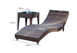 كرسي استلقاء فردي عصري من الروطان، أثاث خارجي للمسبح، كرسي شرفة بالجملة مناسب للباحات والشرفات - Product Image 6