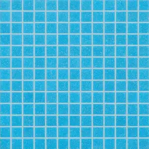 Stock Available Hot-melting Blue Color Glass Mosaic For Swimming Pool Tile Price
