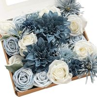 Ensemble de fleurs artificielles en soie (une boîte) DIY Bouquet de mariée pour mariage Centre de table Décoration florale