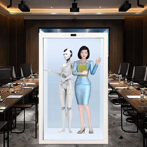 Vitrine d'affichage holographique numérique IA avec dialogue vocal interactif, présentateur virtuel 3D, en métal, pour l'éducation en intérieur et les visiteurs - Product Image 6