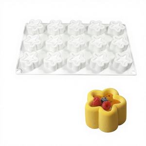 Moldes de Silicona para Pastel <span class=keywords><strong>con</strong></span> Diseño Único de <span class=keywords><strong>Cubo</strong></span> de <span class=keywords><strong>Rubik</strong></span> 3D, para Mousse, Postres Cuadrados, Fabricación de Velas, Repostería - Product Image 1