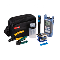 Kit d'outils d'épissage de fibre optique ftth pour outils de coupe de fibre optique OPM + 10KM VFL + dénudeur 3 trous + couperet FC-6S + coupe-câble