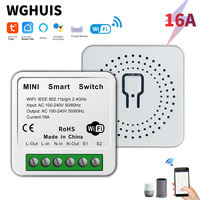 Interrupteur intelligent mini Zigbee/Wi-Fi 16A, système de maison intelligente, relais de contrôle bidirectionnel avec minuterie et protection IP26