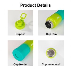 Thermos de haute qualité en acier inoxydable de grande capacité, design dégradé de couleur, bouteille d'eau portable pour les sports de plein air - Product Image 3