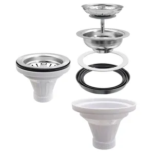 Australian Style Sink Drainer With Watermark Kitchen Sink Accessory Sink Stopper SS304 SS201 Drain Plug 110mm 114mm Filtration