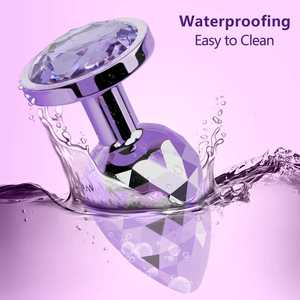 ชุดปลั๊กเสียบก้น BLACK WOLF สีเงิน ดีไซน์หรูหรา รูปทรงเรขาคณิต ประดับเพชร ของเล่นทางเพศสำหรับผู้ใหญ่ กระตุ้นจุดจีและต่อมลูกหมาก ทำจากโลหะ - Product Image 4