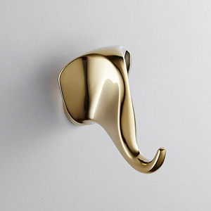 Crochets muraux en acier inoxydable brossé doré pour vêtements, animaux et éléphants - Product Image 5
