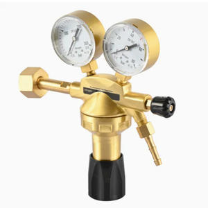 Manomètre à azote haute pression en cuivre pur de style européen EN G1/4 Régulateur de pression de dioxyde de carbone W24.32 pour le soudage et la brasage - Product Image 2