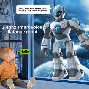 Robot intelligent programmable à l'échelle 1:5, jouet musical télécommandé pour enfants avec détection de geste et interaction vocale, version anglaise - Product Image 1