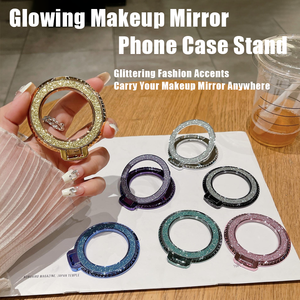 360 độ xoay ngón tay Grip sang trọng ánh sáng-<span class=keywords><strong>up</strong></span> trang điểm gương trường hợp điện thoại đứng trở lại Sticker bền và điện thoại thân thiện - Product Image 2