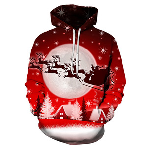 Pullover Weihnachten Hoodie Pullover Sublimation Anime Übergroße Hoodies Männer Frauen Unisex Plus Size Herren Hoodies & Sweatshirts - Product Image 2
