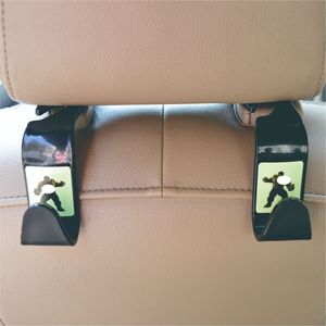 Factory wholesale glow-in-the-dark creative <b>car</b> seat back <b>hooks</b>, <b>car</b> seat neck pillow double <b>hooks</b>, invisible. - Product Image 2