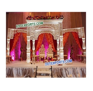 Mandap de Boda en Venta, Mandap de Boda Tradicional Tallado en Fibra, Mandap de Boda de California - Product Image 1