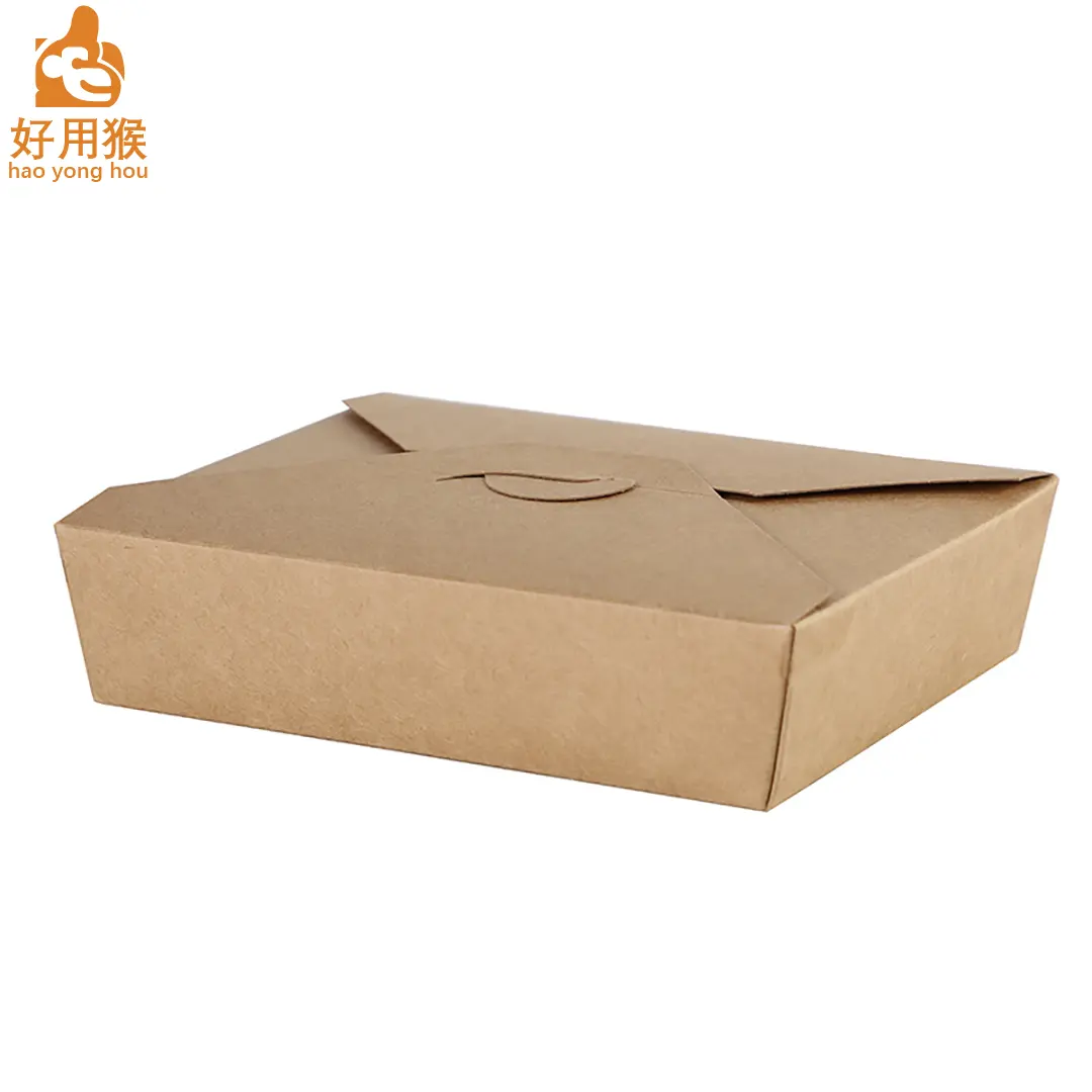 Individuelle Größe einweg-Lunchbox aus Krapappapier umweltfreundlicher Fast-Food-Container