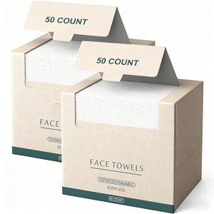Customized Clean Thick Towel XL Size Face Towel Disposable Eco Friendly <b>Biodegradable</b> Face <b>Wipes</b> Clean Skin Clean Towels - Product Image 1