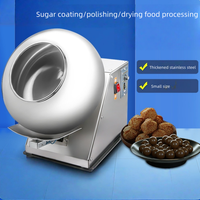 Nouvelle petite machine commerciale automatique à haute efficacité pour le revêtement de bonbons, le polissage de fèves de chocolat et le roulement de sucre, capacité 8-60 kg