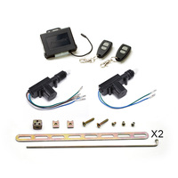 Système de clé de voiture universelle Promata RC800 ABS noire à 2 boutons avec verrouillage sans clé unidirectionnel