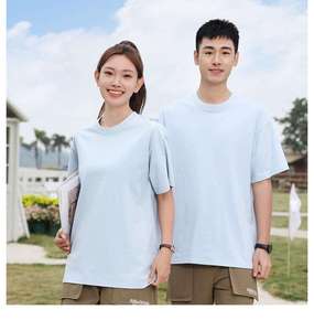 Camiseta de Manga Corta con Cuello Redondo y Hombros Caídos, 280 g/m², 100% Algodón, Corte Holgado, Estilo Urbano, con Logotipo Personalizado - Product Image 2